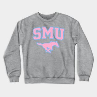 SMU Blue Logo & Pink Peruna Crewneck Sweatshirt